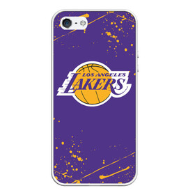 Чехол для iPhone 5/5S матовый с принтом LA LAKERS в Екатеринбурге, Силикон | Область печати: задняя сторона чехла, без боковых панелей | america | basketball | kobe bryant | la | la lakers | lakers | los angeles lakers | nba | usa | баскетбол | кобе брайант | лос анджелес лейкерс | нба | сша