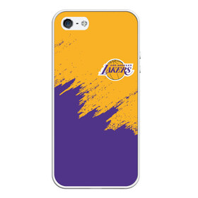 Чехол для iPhone 5/5S матовый с принтом LA LAKERS в Екатеринбурге, Силикон | Область печати: задняя сторона чехла, без боковых панелей | america | basketball | kobe bryant | la | la lakers | lakers | los angeles lakers | nba | usa | баскетбол | кобе брайант | лос анджелес лейкерс | нба | сша