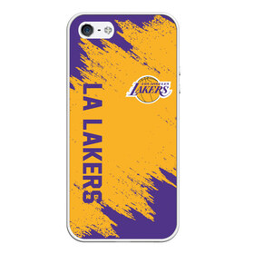 Чехол для iPhone 5/5S матовый с принтом LA LAKERS в Екатеринбурге, Силикон | Область печати: задняя сторона чехла, без боковых панелей | america | basketball | kobe bryant | la | la lakers | lakers | los angeles lakers | nba | usa | баскетбол | кобе брайант | лос анджелес лейкерс | нба | сша