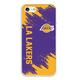 Чехол для iPhone 5/5S матовый с принтом LA LAKERS в Екатеринбурге, Силикон | Область печати: задняя сторона чехла, без боковых панелей | america | basketball | kobe bryant | la | la lakers | lakers | los angeles lakers | nba | usa | баскетбол | кобе брайант | лос анджелес лейкерс | нба | сша