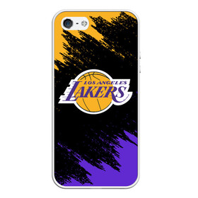 Чехол для iPhone 5/5S матовый с принтом LA LAKERS в Екатеринбурге, Силикон | Область печати: задняя сторона чехла, без боковых панелей | america | basketball | kobe bryant | la | la lakers | lakers | los angeles lakers | nba | usa | баскетбол | кобе брайант | лос анджелес лейкерс | нба | сша