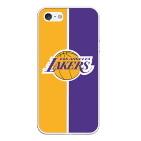 Чехол для iPhone 5/5S матовый с принтом LA LAKERS в Екатеринбурге, Силикон | Область печати: задняя сторона чехла, без боковых панелей | america | basketball | kobe bryant | la | la lakers | lakers | los angeles lakers | nba | usa | баскетбол | кобе брайант | лос анджелес лейкерс | нба | сша