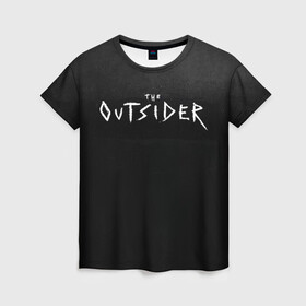 Женская футболка 3D с принтом The Outsider в Екатеринбурге, 100% полиэфир ( синтетическое хлопкоподобное полотно) | прямой крой, круглый вырез горловины, длина до линии бедер | king | outsider | stephen | stephen king | кинг | книга | роман | сериал | стивен | стивен кинг | чужак
