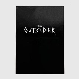 Постер с принтом The Outsider в Екатеринбурге, 100% бумага
 | бумага, плотность 150 мг. Матовая, но за счет высокого коэффициента гладкости имеет небольшой блеск и дает на свету блики, но в отличии от глянцевой бумаги не покрыта лаком | king | outsider | stephen | stephen king | кинг | книга | роман | сериал | стивен | стивен кинг | чужак