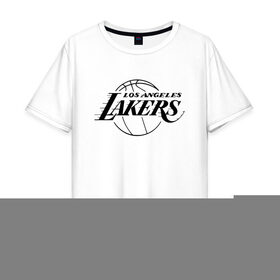 Мужская футболка хлопок Oversize с принтом LA LAKERS в Екатеринбурге, 100% хлопок | свободный крой, круглый ворот, “спинка” длиннее передней части | america | basketball | kobe bryant | la | la lakers | lakers | los angeles lakers | nba | usa | баскетбол | кобе брайант | лос анджелес лейкерс | нба | сша