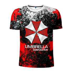 Мужская футболка 3D спортивная с принтом UMBRELLA CORP в Екатеринбурге, 100% полиэстер с улучшенными характеристиками | приталенный силуэт, круглая горловина, широкие плечи, сужается к линии бедра | Тематика изображения на принте: biohazard | biohazard 7 | crocodile | fang | game | hand | monster | new umbrella | resident evil | resident evil 7 | umbrella | umbrella corp | umbrella corporation | zombie | обитель