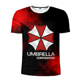 Мужская футболка 3D спортивная с принтом UMBRELLA CORP в Екатеринбурге, 100% полиэстер с улучшенными характеристиками | приталенный силуэт, круглая горловина, широкие плечи, сужается к линии бедра | biohazard | biohazard 7 | crocodile | fang | game | hand | monster | new umbrella | resident evil | resident evil 7 | umbrella | umbrella corp | umbrella corporation | zombie | обитель