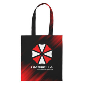 Шоппер 3D с принтом Umbrella Corporation в Екатеринбурге, 100% полиэстер | Плотность: 200 г/м2; Размер: 34×35 см; Высота лямок: 30 см | corp | corporation | resident evil | umbrella | umbrella corporation | зомби апокалипсис | зонт | игра