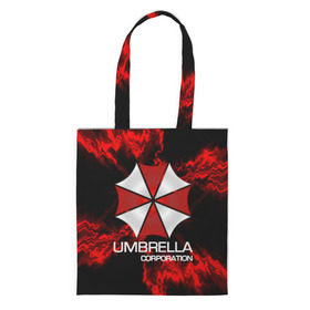 Шоппер 3D с принтом UMBRELLA CORP в Екатеринбурге, 100% полиэстер | Плотность: 200 г/м2; Размер: 34×35 см; Высота лямок: 30 см | biohazard | biohazard 7 | crocodile | fang | game | hand | monster | new umbrella | resident evil | resident evil 7 | umbrella | umbrella corp | umbrella corporation | zombie | обитель