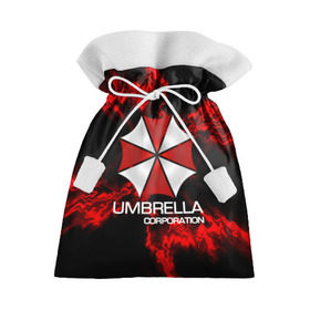 Подарочный 3D мешок с принтом UMBRELLA CORP в Екатеринбурге, 100% полиэстер | Размер: 29*39 см | Тематика изображения на принте: biohazard | biohazard 7 | crocodile | fang | game | hand | monster | new umbrella | resident evil | resident evil 7 | umbrella | umbrella corp | umbrella corporation | zombie | обитель