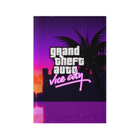 Обложка для паспорта матовая кожа с принтом GTA:VICE CITY в Екатеринбурге, натуральная матовая кожа | размер 19,3 х 13,7 см; прозрачные пластиковые крепления | grand theft auto 2 | grand theft auto 3 | grand theft auto v | grand theft auto: san andreas | grand theft auto: vice city | gta 1 | gta 2 | gta 3 | gta 4 | gta 5 | gta online | gta v | город | игры