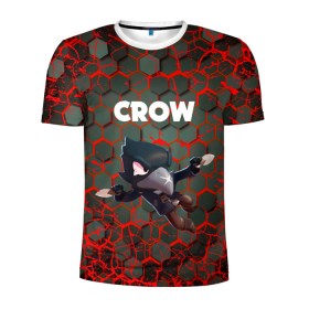 Мужская футболка 3D спортивная с принтом BRAWL STARS CROW. в Екатеринбурге, 100% полиэстер с улучшенными характеристиками | приталенный силуэт, круглая горловина, широкие плечи, сужается к линии бедра | bea | bibi | brawl stars | colt | crow | el brown | leon | leon shark | max | nita | sally leon | shark | акула | беа | берли | биби | бравл старс | браун | ворон | кольт | леон | леон акула | макс | нита | шелли