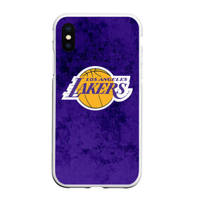 Чехол для iPhone XS Max матовый с принтом LA LAKERS в Екатеринбурге, Силикон | Область печати: задняя сторона чехла, без боковых панелей | america | basketball | kobe bryant | la | la lakers | lakers | los angeles lakers | nba | usa | баскетбол | кобе брайант | лос анджелес лейкерс | нба | сша