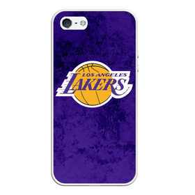 Чехол для iPhone 5/5S матовый с принтом LA LAKERS в Екатеринбурге, Силикон | Область печати: задняя сторона чехла, без боковых панелей | america | basketball | kobe bryant | la | la lakers | lakers | los angeles lakers | nba | usa | баскетбол | кобе брайант | лос анджелес лейкерс | нба | сша