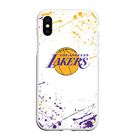 Чехол для iPhone XS Max матовый с принтом LA LAKERS в Екатеринбурге, Силикон | Область печати: задняя сторона чехла, без боковых панелей | america | basketball | kobe bryant | la | la lakers | lakers | los angeles lakers | nba | usa | баскетбол | кобе брайант | лос анджелес лейкерс | нба | сша