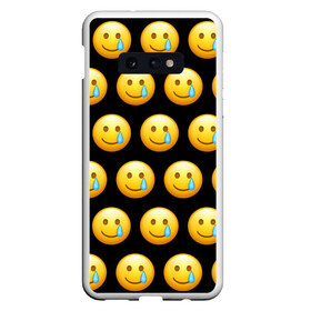 Чехол для Samsung S10E с принтом New Emoji в Екатеринбурге, Силикон | Область печати: задняя сторона чехла, без боковых панелей | crying | emoji | smile | smiling face with tear | tear | плачущий | слеза | смайлик | улыбка | эмодзи