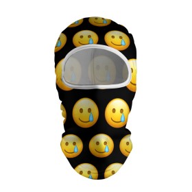 Балаклава 3D с принтом New Emoji в Екатеринбурге, 100% полиэстер, ткань с особыми свойствами — Activecool | плотность 150–180 г/м2; хорошо тянется, но при этом сохраняет форму. Закрывает шею, вокруг отверстия для глаз кайма. Единый размер | crying | emoji | smile | smiling face with tear | tear | плачущий | слеза | смайлик | улыбка | эмодзи