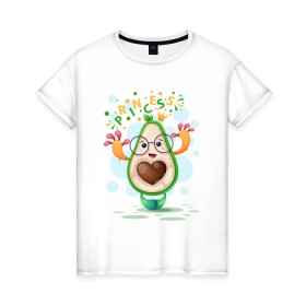 Женская футболка хлопок с принтом АВОКАДО в Екатеринбурге, 100% хлопок | прямой крой, круглый вырез горловины, длина до линии бедер, слегка спущенное плечо | avocado | character | cute pictures | exotic | fruit | nut | vegan | vegetables | vegetarian | авокадо | веган | вегетарианец | милые картинки | овощи | орех | персонаж | фрукты | экзотика