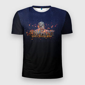 Мужская футболка 3D спортивная с принтом Armfight в Екатеринбурге, 100% полиэстер с улучшенными характеристиками | приталенный силуэт, круглая горловина, широкие плечи, сужается к линии бедра | Тематика изображения на принте: armfight | armwrestling | армрестлинг