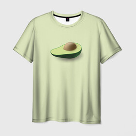 Мужская футболка 3D с принтом Авокадо в Екатеринбурге, 100% полиэфир | прямой крой, круглый вырез горловины, длина до линии бедер | авокадо | веган | еда блогеров | мемы | минимализм | прикольные картинки | прикольные надписи | растение | фрукт