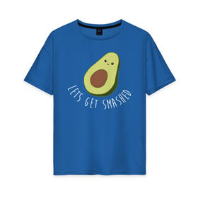 Женская футболка хлопок Oversize с принтом Авокадо в Екатеринбурге, 100% хлопок | свободный крой, круглый ворот, спущенный рукав, длина до линии бедер
 | авокадо | мемы | минимализм | прикольные картинки | прикольные надписи | растение | фрукт
