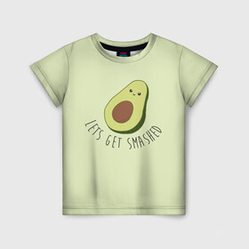 Детская футболка 3D с принтом Авокадо в Екатеринбурге, 100% гипоаллергенный полиэфир | прямой крой, круглый вырез горловины, длина до линии бедер, чуть спущенное плечо, ткань немного тянется | авокадо | мемы | минимализм | прикольные картинки | прикольные надписи | растение | фрукт