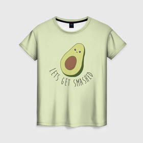 Женская футболка 3D с принтом Авокадо в Екатеринбурге, 100% полиэфир ( синтетическое хлопкоподобное полотно) | прямой крой, круглый вырез горловины, длина до линии бедер | авокадо | мемы | минимализм | прикольные картинки | прикольные надписи | растение | фрукт