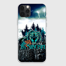 Чехол для iPhone 12 Pro с принтом Сибирь в Екатеринбурге, силикон | область печати: задняя сторона чехла, без боковых панелей | siberia | лес | медведь | русский медведь | сибирь | сибиряк | сила сибири | снег