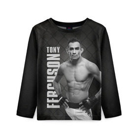 Детский лонгслив 3D с принтом Tony Ferguson в Екатеринбурге, 100% полиэстер | длинные рукава, круглый вырез горловины, полуприлегающий силуэт
 | Тематика изображения на принте: el cucuy | ferguson | mma | tony | tony ferguson | ufc | арманн | бокс | борьба | джиу джитсу | кукуй | тони | тони фергюсон | фергюсон | эль | эль кукуй | энтони