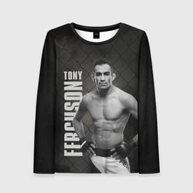 Женский лонгслив 3D с принтом Tony Ferguson в Екатеринбурге, 100% полиэстер | длинные рукава, круглый вырез горловины, полуприлегающий силуэт | el cucuy | ferguson | mma | tony | tony ferguson | ufc | арманн | бокс | борьба | джиу джитсу | кукуй | тони | тони фергюсон | фергюсон | эль | эль кукуй | энтони