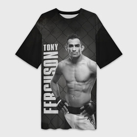 Платье-футболка 3D с принтом Tony Ferguson в Екатеринбурге,  |  | el cucuy | ferguson | mma | tony | tony ferguson | ufc | арманн | бокс | борьба | джиу джитсу | кукуй | тони | тони фергюсон | фергюсон | эль | эль кукуй | энтони