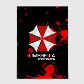 Постер с принтом UMBRELLA CORP в Екатеринбурге, 100% бумага
 | бумага, плотность 150 мг. Матовая, но за счет высокого коэффициента гладкости имеет небольшой блеск и дает на свету блики, но в отличии от глянцевой бумаги не покрыта лаком | biohazard | biohazard 7 | crocodile | fang | game | hand | monster | new umbrella | resident evil | resident evil 7 | umbrella | umbrella corp | umbrella corporation | zombie | обитель