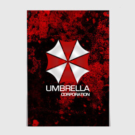 Постер с принтом UMBRELLA CORP в Екатеринбурге, 100% бумага
 | бумага, плотность 150 мг. Матовая, но за счет высокого коэффициента гладкости имеет небольшой блеск и дает на свету блики, но в отличии от глянцевой бумаги не покрыта лаком | biohazard | biohazard 7 | crocodile | fang | game | hand | monster | new umbrella | resident evil | resident evil 7 | umbrella | umbrella corp | umbrella corporation | zombie | обитель