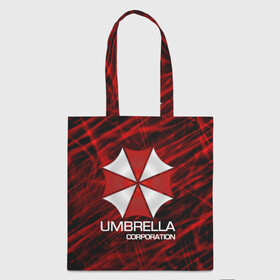 Шоппер 3D с принтом UMBRELLA CORP в Екатеринбурге, 100% полиэстер | Плотность: 200 г/м2; Размер: 34×35 см; Высота лямок: 30 см | biohazard | biohazard 7 | crocodile | fang | game | hand | monster | new umbrella | resident evil | resident evil 7 | umbrella | umbrella corp | umbrella corporation | zombie | обитель