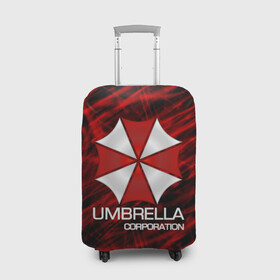 Чехол для чемодана 3D с принтом UMBRELLA CORP в Екатеринбурге, 86% полиэфир, 14% спандекс | двустороннее нанесение принта, прорези для ручек и колес | biohazard | biohazard 7 | crocodile | fang | game | hand | monster | new umbrella | resident evil | resident evil 7 | umbrella | umbrella corp | umbrella corporation | zombie | обитель