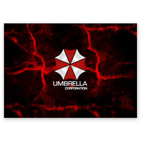 Поздравительная открытка с принтом UMBRELLA CORP в Екатеринбурге, 100% бумага | плотность бумаги 280 г/м2, матовая, на обратной стороне линовка и место для марки
 | biohazard | biohazard 7 | crocodile | fang | game | hand | monster | new umbrella | resident evil | resident evil 7 | umbrella | umbrella corp | umbrella corporation | zombie | обитель