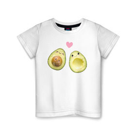 Детская футболка хлопок с принтом Авокадо в Екатеринбурге, 100% хлопок | круглый вырез горловины, полуприлегающий силуэт, длина до линии бедер | авокадо | веган | еда блогеров | мемы | минимализм | прикольные картинки | прикольные надписи | растение | смешное авокадо | фрукт