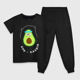 Детская пижама хлопок с принтом Авокадо в Екатеринбурге, 100% хлопок |  брюки и футболка прямого кроя, без карманов, на брюках мягкая резинка на поясе и по низу штанин
 | Тематика изображения на принте: авокадо | веган | еда блогеров | мемы | минимализм | прикольные картинки | прикольные надписи | растение | смешное авокадо | фрукт