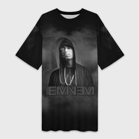 Платье-футболка 3D с принтом EMINEM. в Екатеринбурге,  |  | eminem | marshall bruce mathers | music to be murdered by | rap | американский рэпер | зарубежный реп | маршалл брюс мэтерс | музыка | реп | рэпер | эм | эминем