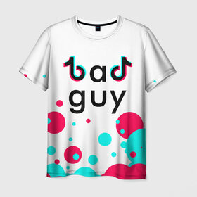 Мужская футболка 3D с принтом ТИК ТОК в Екатеринбурге, 100% полиэфир | прямой крой, круглый вырез горловины, длина до линии бедер | Тематика изображения на принте: bad guy | tik tok | tiktok | тик ток | тикток