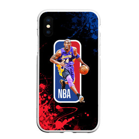 Чехол для iPhone XS Max матовый с принтом KOBE BRYANT в Екатеринбурге, Силикон | Область печати: задняя сторона чехла, без боковых панелей | 24 | kobebryant | lakers | nba | баскетбол | баскетболист | коби брайант | лейкерс | нба | спорт