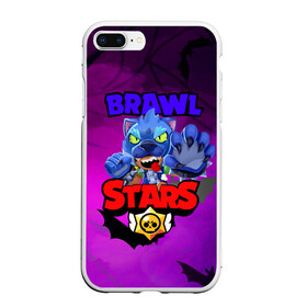 Чехол для iPhone 7Plus/8 Plus матовый с принтом BRAWL STARS LEON WOLF в Екатеринбурге, Силикон | Область печати: задняя сторона чехла, без боковых панелей | 8 | 8bit | bit | brawl | brawlstars | crow | leon | leonskin | max | mr p | sally | virus | бит | бравл | игра | леон | макс | молнии | мультик | пламя | старc | старз