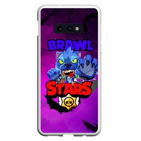 Чехол для Samsung S10E с принтом BRAWL STARS LEON WOLF в Екатеринбурге, Силикон | Область печати: задняя сторона чехла, без боковых панелей | 8 | 8bit | bit | brawl | brawlstars | crow | leon | leonskin | max | mr p | sally | virus | бит | бравл | игра | леон | макс | молнии | мультик | пламя | старc | старз