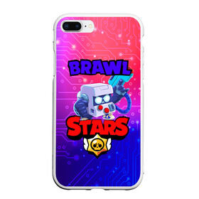 Чехол для iPhone 7Plus/8 Plus матовый с принтом Brawl Stars 8 BIT в Екатеринбурге, Силикон | Область печати: задняя сторона чехла, без боковых панелей | 8 | 8bit | bit | brawl | brawlstars | crow | leon | leonskin | max | mr p | sally | virus | бит | бравл | игра | леон | макс | молнии | мультик | пламя | старc | старз