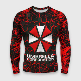 Мужской рашгард 3D с принтом UMBRELLA CORPORATION. в Екатеринбурге,  |  | corp | corporation | resident evil | umbrella | umbrella corporation | зомби апокалипсис | зонт | игра