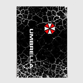 Постер с принтом UMBRELLA CORPORATION. в Екатеринбурге, 100% бумага
 | бумага, плотность 150 мг. Матовая, но за счет высокого коэффициента гладкости имеет небольшой блеск и дает на свету блики, но в отличии от глянцевой бумаги не покрыта лаком | corp | corporation | resident evil | umbrella | umbrella corporation | зомби апокалипсис | зонт | игра