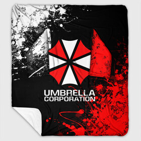 Плед с рукавами с принтом UMBRELLA CORPORATION в Екатеринбурге, 100% полиэстер | Закругленные углы, все края обработаны. Ткань не мнется и не растягивается. Размер 170*145 | corp | corporation | resident evil | umbrella | umbrella corporation | зомби апокалипсис | зонт | игра