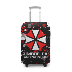 Чехол для чемодана 3D с принтом UMBRELLA CORPORATION. в Екатеринбурге, 86% полиэфир, 14% спандекс | двустороннее нанесение принта, прорези для ручек и колес | corp | corporation | resident evil | umbrella | umbrella corporation | зомби апокалипсис | зонт | игра
