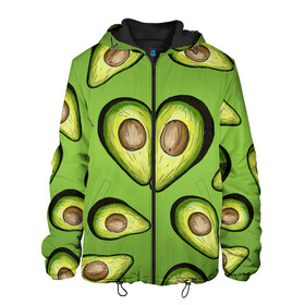Мужская куртка 3D с принтом Люблю авокадо в Екатеринбурге, ткань верха — 100% полиэстер, подклад — флис | прямой крой, подол и капюшон оформлены резинкой с фиксаторами, два кармана без застежек по бокам, один большой потайной карман на груди. Карман на груди застегивается на липучку | Тематика изображения на принте: food | green | vegetarian | вегетарианец | влюбленность | влюбленные | вместе навсегда | девушке | здоровый | здоровый образ жизни | зелень | кружка | любимая | любимый | люблю | май | натуральный
