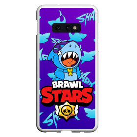 Чехол для Samsung S10E с принтом BRAWL STARS SHARK LEON в Екатеринбурге, Силикон | Область печати: задняя сторона чехла, без боковых панелей | 8 | 8bit | bit | brawl | brawlstars | crow | leon | leonskin | max | mr p | sally | virus | бит | бравл | игра | леон | макс | молнии | мультик | пламя | старc | старз